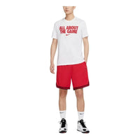 Men's Nike Alphabet Printing Breathable Round Neck Pullover Short Sleeve White T-Shirt DV1219-100