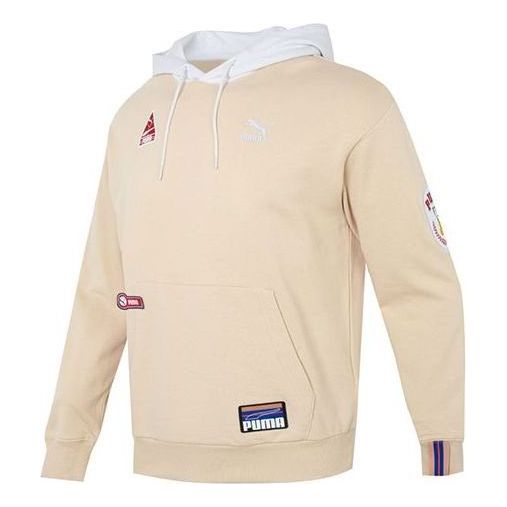 PUMA Team Badge Hoodie 'Beige' 677377-67