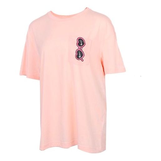 (WMNS) Nike Sportswear Love Sunglasses Printing Pocket Short Sleeve Washed 'Coral Red' CU9700-664