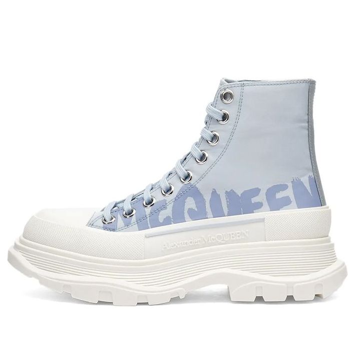 (WMNS) Alexander McQueen Tread Slick Boots 'Sky Blue White' 708752W4RQ24632