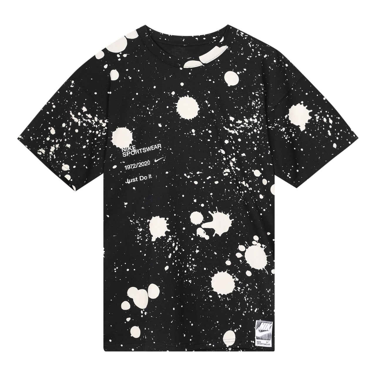 Nike Sportswear Printing Short Sleeve 'Splash Black White' CW0381-010
