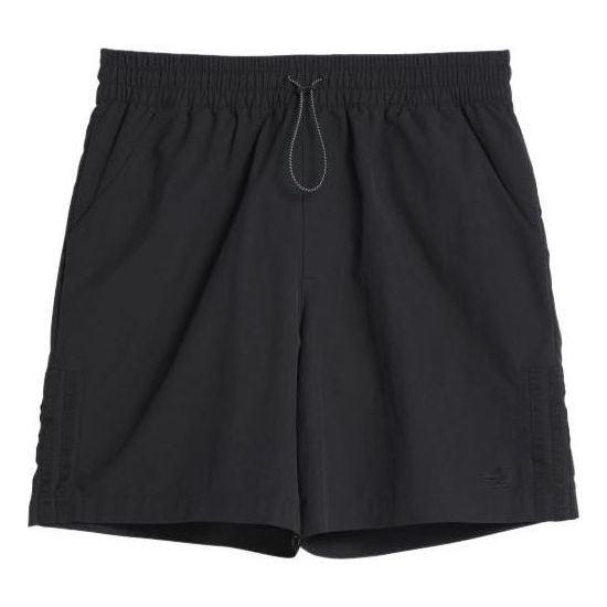 adidas Solid Color Loose Casual Shorts Unisex Black HA1290
