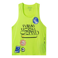 Men's Nike Dri-Fit ADV Aeroswift Logo Badge Pattern Quick Dry Breathable Sports Running Fluorescence Yellow Vest DN7461-702