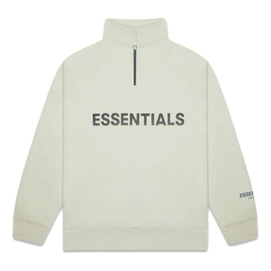 Fear of God Essentials FW20 Half Zip Sweatshirt 'Sage' 0192250500213012