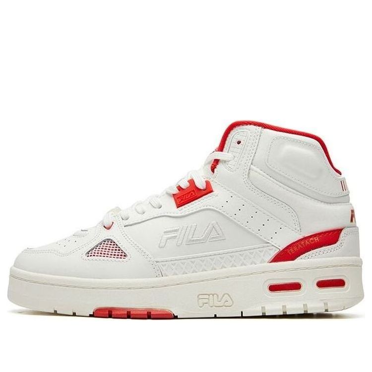 (WMNS) FILA Teratach High Top White/Red F12W111211FWR