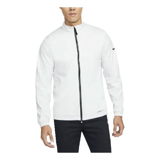 Men's Nike Solid Color Casual Stand Collar Jacket White DA2868-025