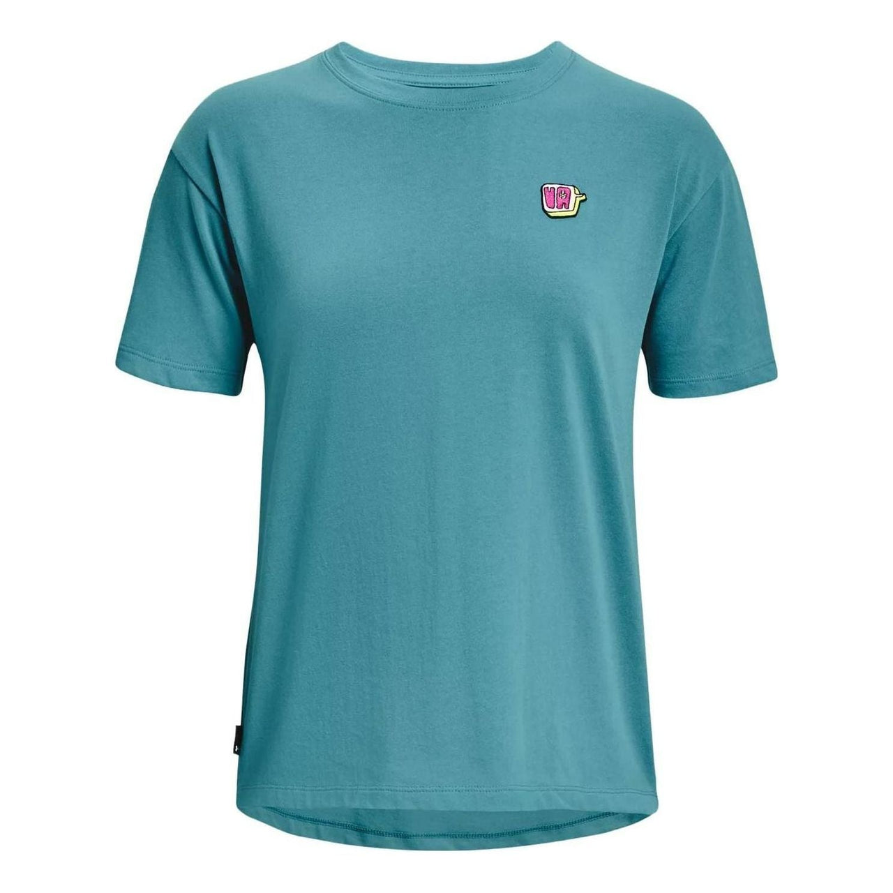 (WMNS) Under Armour Heavyweight Graphic T-shirt 'Teal' 1376743-433