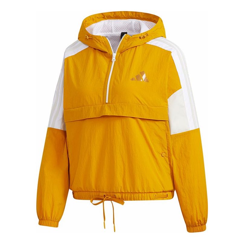 (WMNS) adidas Urban Anorak Casual Sports Half Zipper Jacket Gold Color GM1470