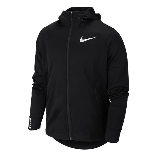 Nike Elite Basketball Training Sports hooded Logo Jacket Black AQ9714-010