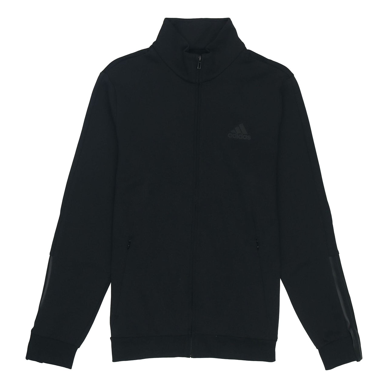 adidas M DK TJ Solid Color Logo Athleisure Casual Sports Jacket Black H12217
