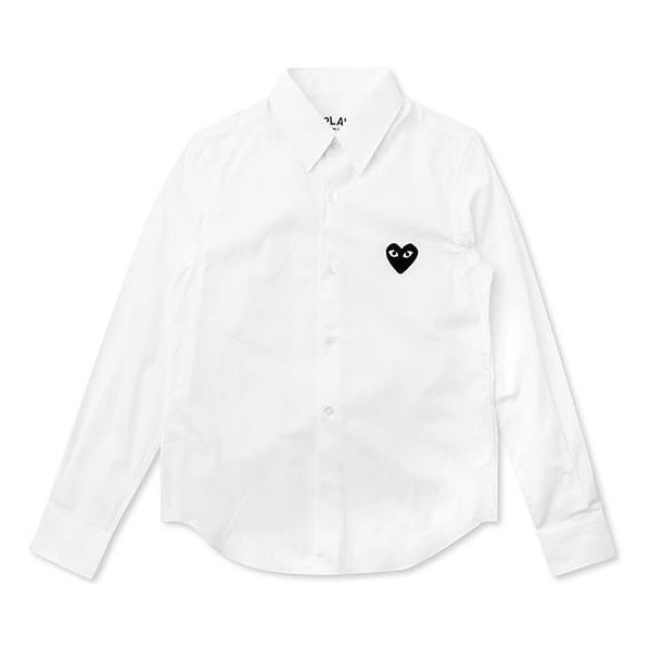 COMME des GARCONS PLAY Black Emblem Button Down 'White' AZ-B004-051-2