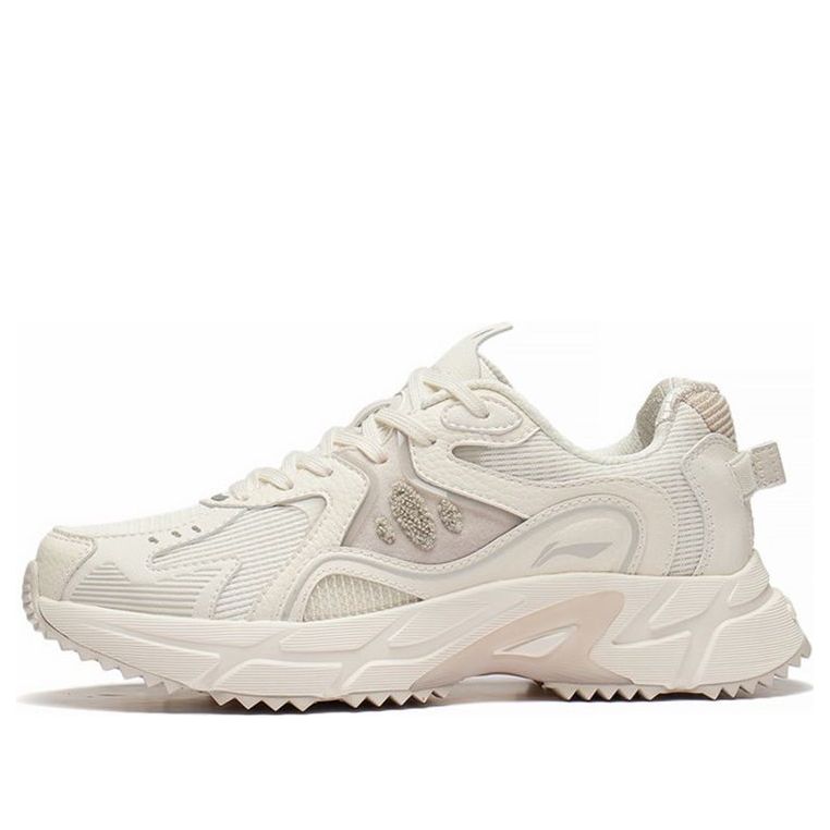 (WMNS) Li-Ning Casual Lightweight Low-Top Sneakers 'White Beige' ARLS022-4
