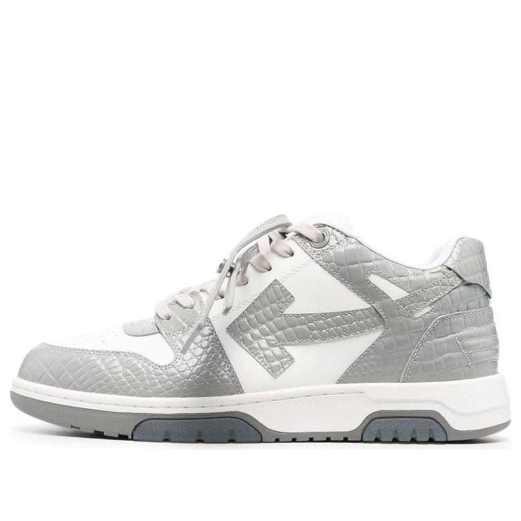Off-White Out Of Office Croco Print Sneaker 'Grey White' OMIA189F22LEA0040109