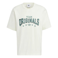 adidas originals Modern Collegiate Slogan T-shirt 'Off White' HS2014