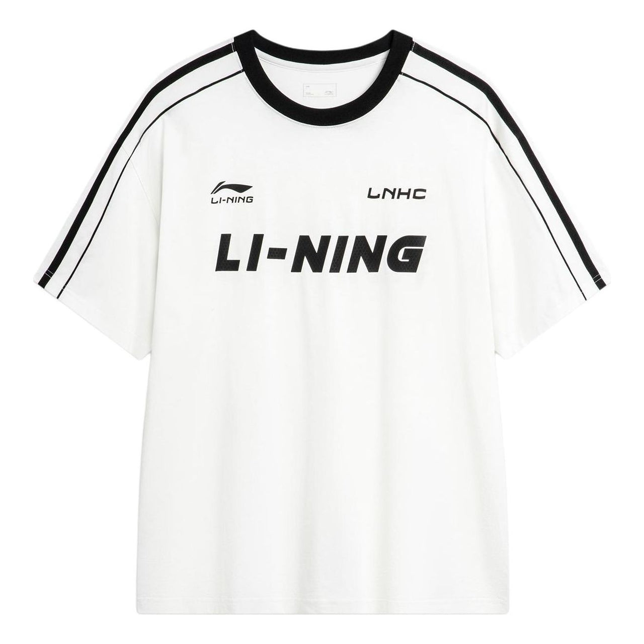 Li-Ning Graphic Soccer T-shirt 'White Black' AHSU657-1