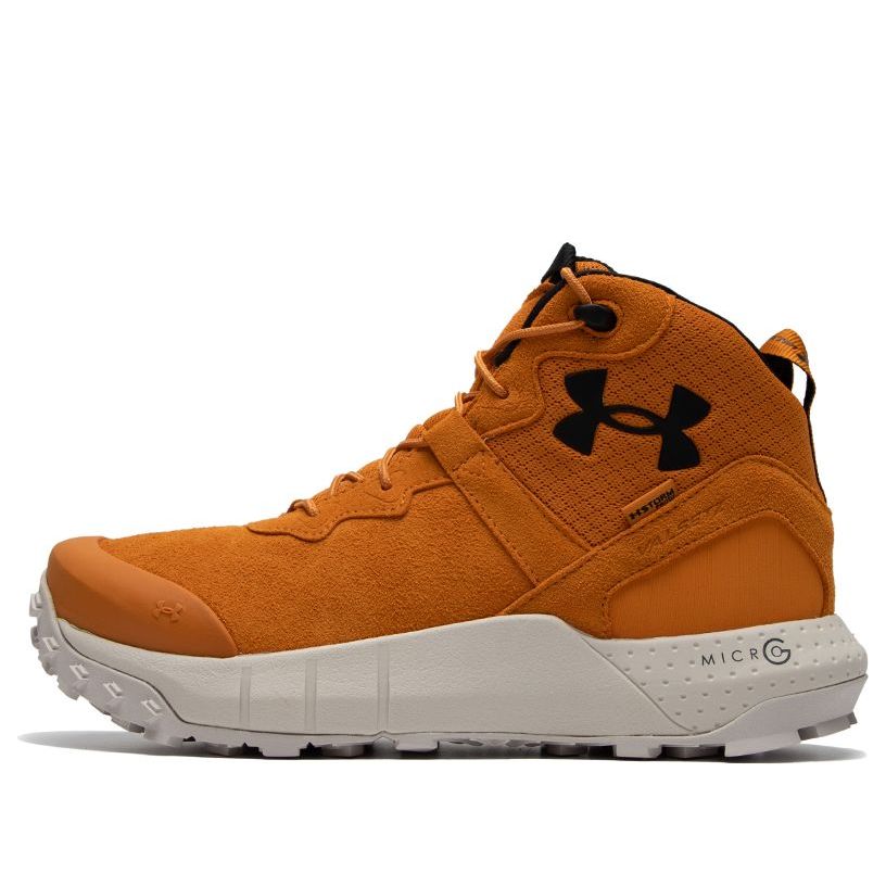 Men's UA Micro G Valsetz Trek Mid Leather Waterproof Tactical Boots 'Honey Orange' 3025577-800