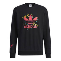 adidas originals Fangtastic Series Disney Mickey Printing Sports Round Neck Pullover Black H37058