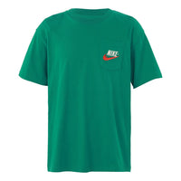 Nike Sportswear Casual Sports Breathable Back Large Logo Round Neck Short Sleeve Malachite Green DM6426-365