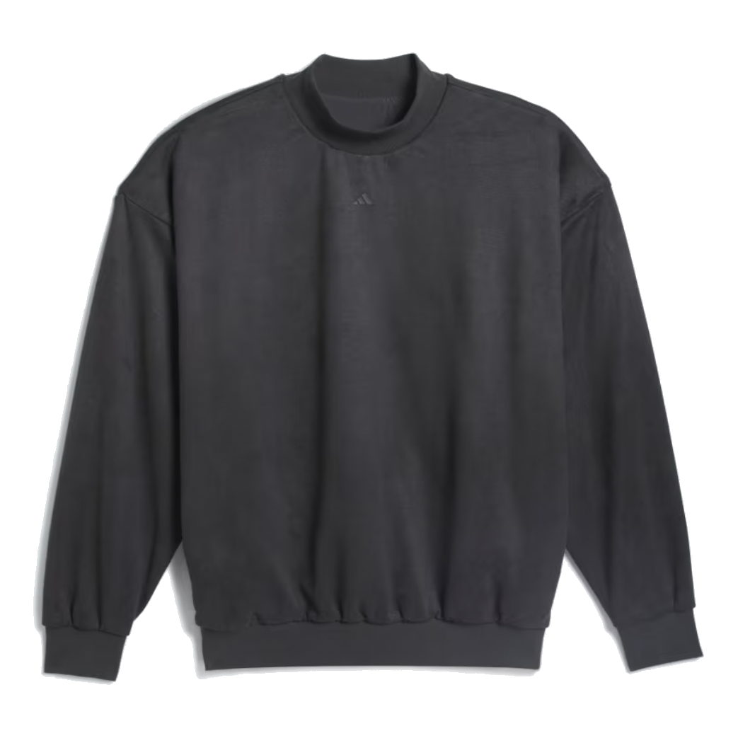 adidas Basketball Sueded Crew Sweatshirt 'Carbon' IN7696
