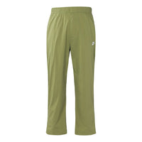 Men's Nike Solid Color Logo Embroidered Straight Sports Pants/Trousers/Joggers Autumn Green DM6824-334