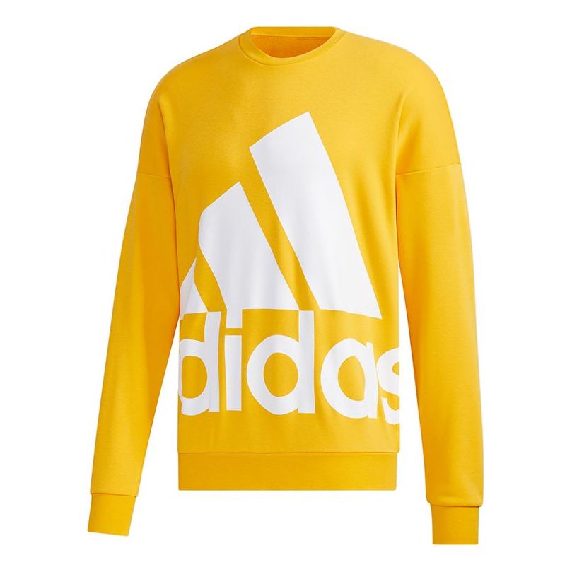 adidas M FAV BL SWT Round Neck Athleisure Casual Sports Pullover Gold Color GK0619