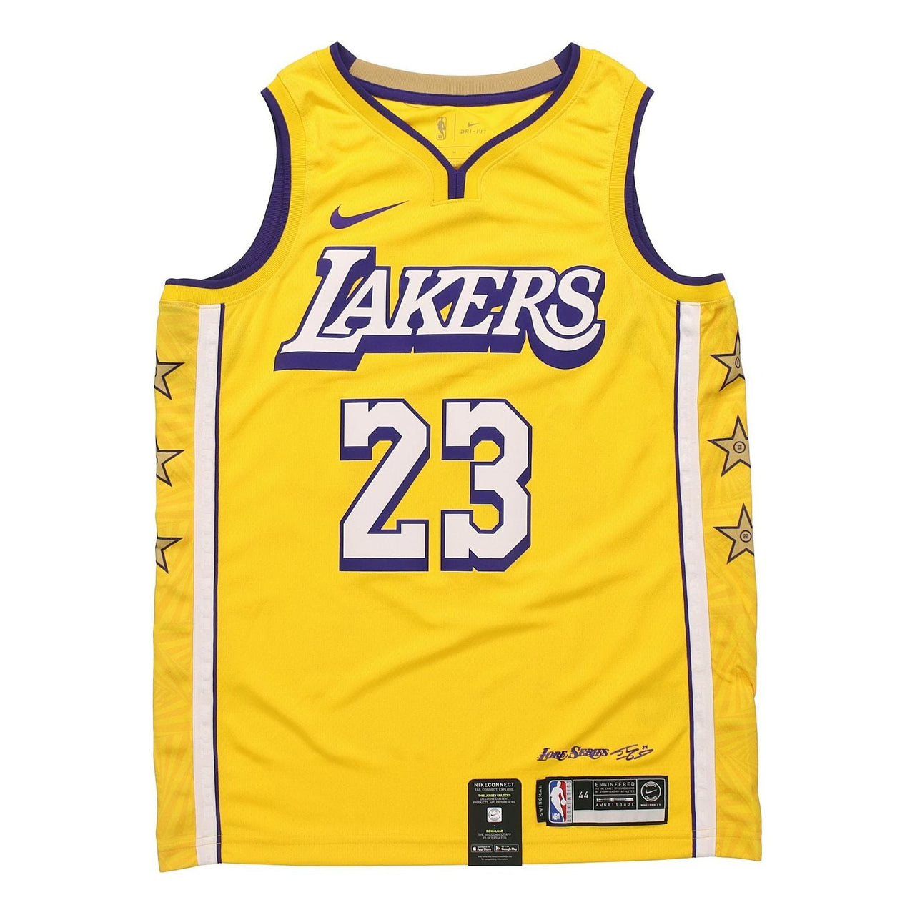 Nike NBA City limited Basketball Vest SW Fan Edition 19-20 Season Lakers LeBron James 23 Yellow AV4646-729