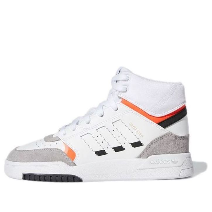 (GS) adidas Original Drop Step Competition Running Shoes 'White Grey Orange' EE8755