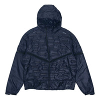 Nike Aeroloft Stay Warm Athleisure Casual Sports hooded down Jacket Obsidian Color Black CU7793-451