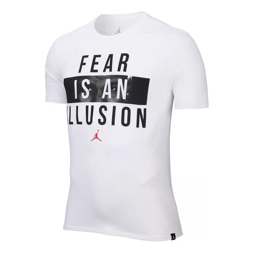 Air Jordan Fear Is An Illusion Sportswear Casual T-Shirt 'White' AQ8146-100