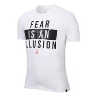 Air Jordan Fear Is An Illusion Sportswear Casual T-Shirt 'White' AQ8146-100