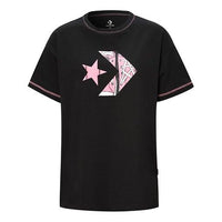 (WMNS) Converse Loose Printing Round Neck Short Sleeve Black 10020855001