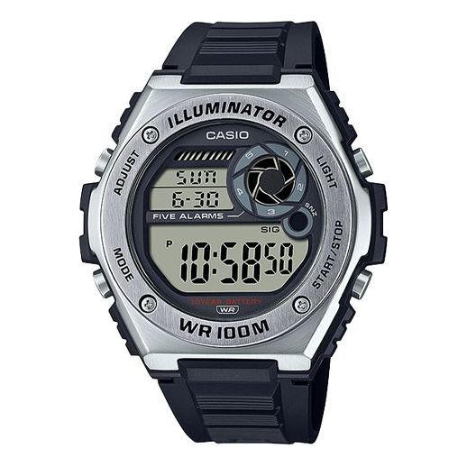 CASIO Quartz Waterproof Sports Mens Black Digital MWD-100H-1A
