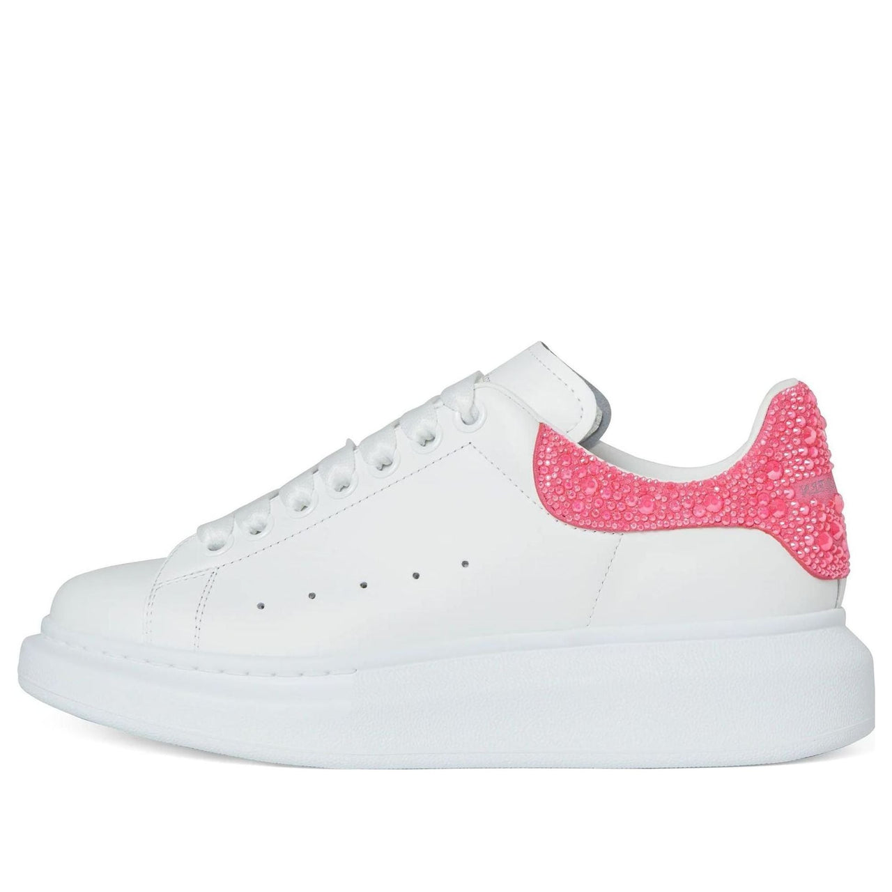 (WMNS) Alexander McQueen Oversized Sneaker 'White Pink Glitter' 718243WICY98844