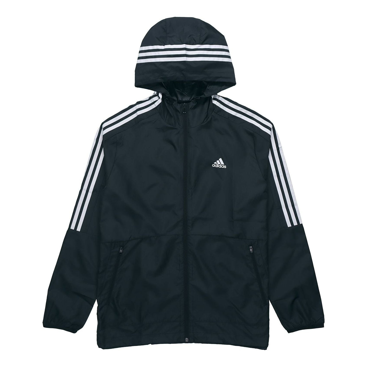 Men's adidas Stripes Windbreaker Jacket Black FT2835