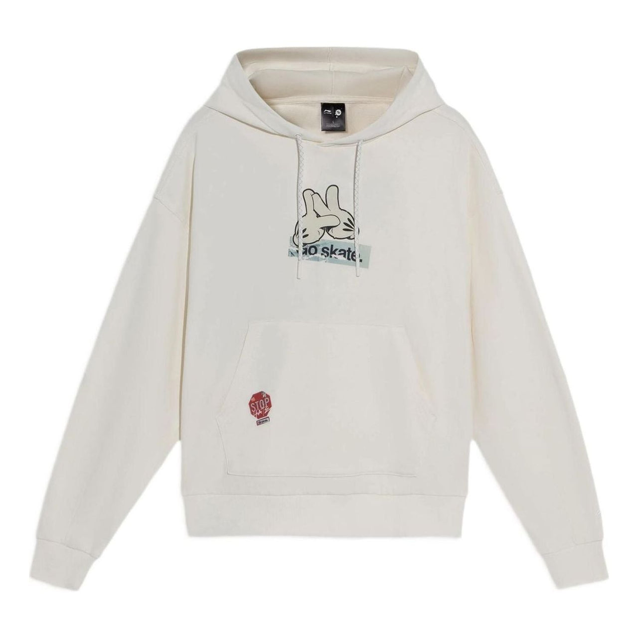 Li-Ning x OG_SLICK Crossover Skateboard Series Pattern Printing Hoodie 'Creamy White' AWDS173-2