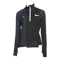 (WMNS) Nike x sacai Half Zip Running Jacket 'Black Blue' CD6308-010