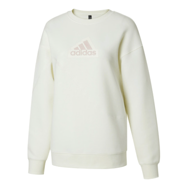 (WMNS) adidas Graphic Crew Sweatshirt Asia Sizing 'White Putty Mauve' IY5388