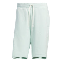 adidas neo Solid Color Lacing Casual Straight Shorts Unisex Green HS6821