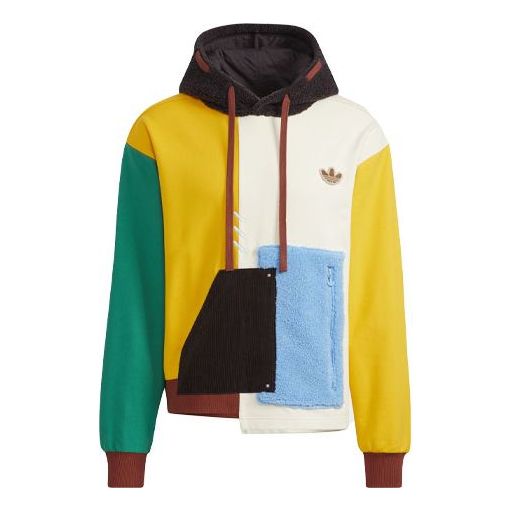 adidas originals x melting sadness Crossover Series Colorblock Splicing Irregular Pullover Multicolor HC0351