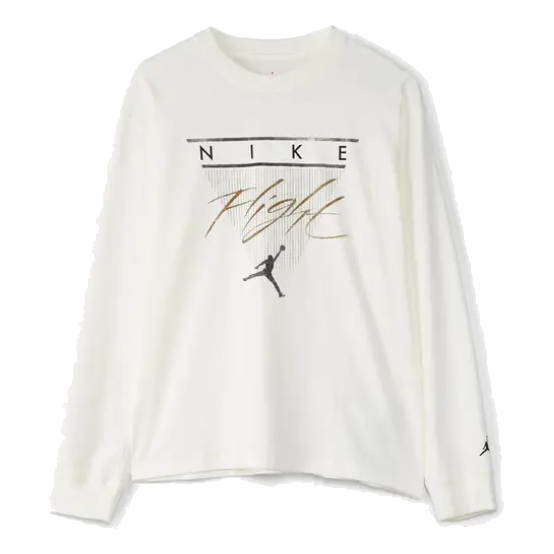 (WMNS) Air Jordan Long-Sleeve Graphic T-Shirt Asia Sizing 'Sail' FD7206-133