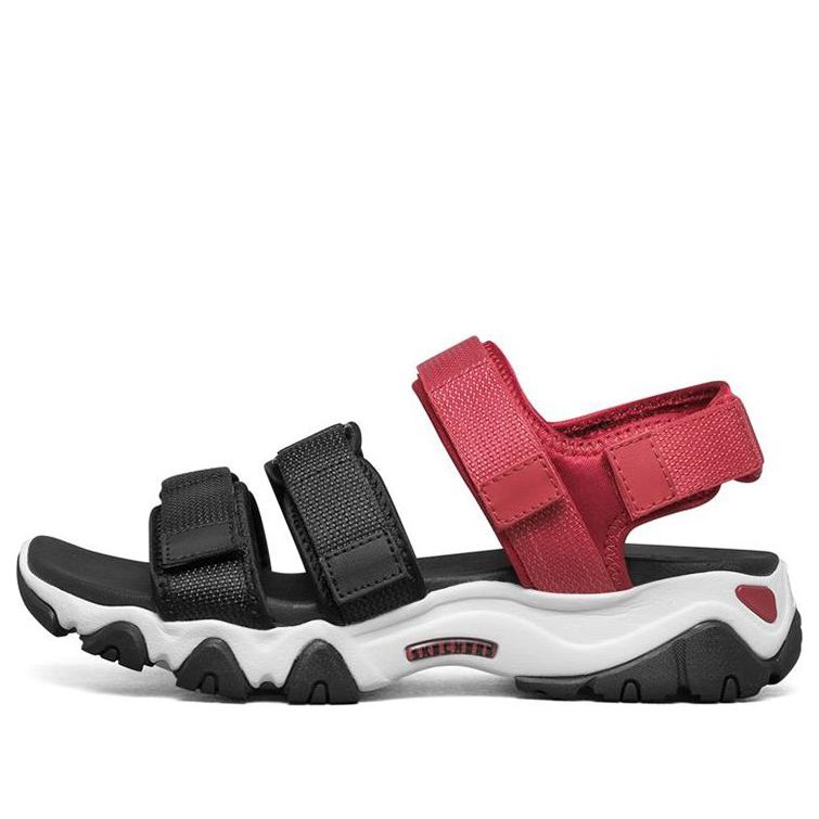 (WMNS) Skechers D'Lites 2.0 Sandals Black/Red/White 66666284-BKRD