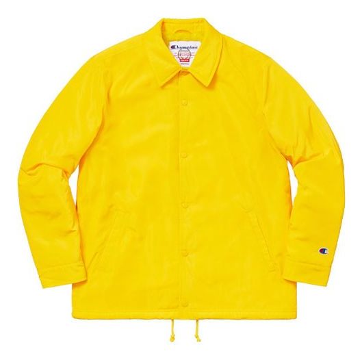 Supreme FW18 x Champion Label Coaches Jacket Yellow SUP-FW18-369