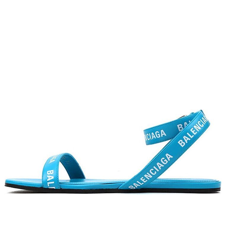 (WMNS) Balenciaga Leather Sandals 'Blue' 551154WA7614441