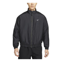 Nike Solid Color Logo Stand Collar Jacket Black DN1267-011