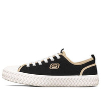 (WMNS) Skechers Street Trax Low-Top Canvas Shoes Black 155382-BLK