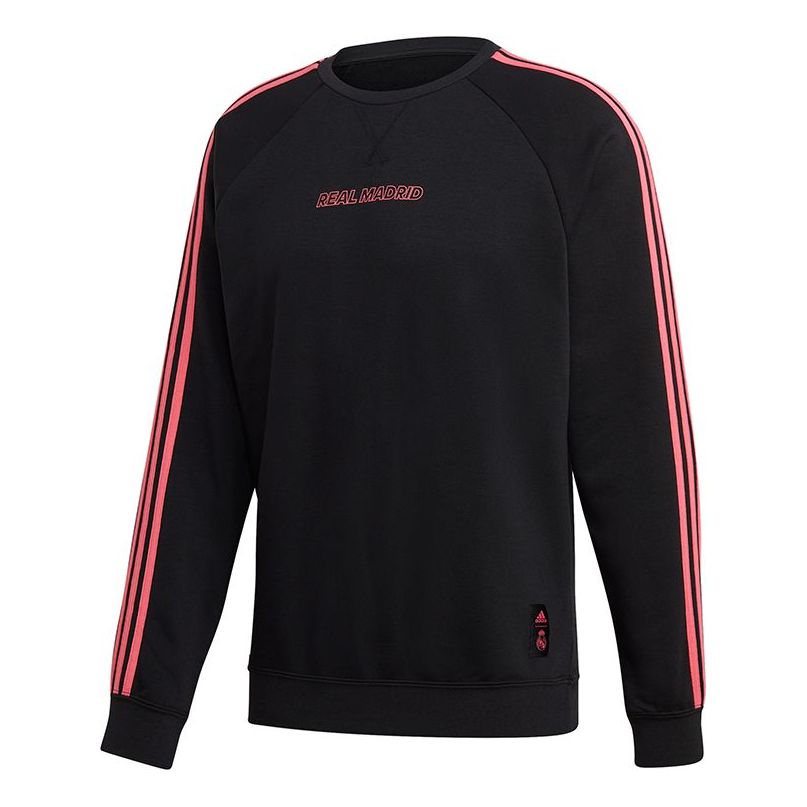 adidas Real Madrid Soccer/Football Sports Pullover Black GH9997