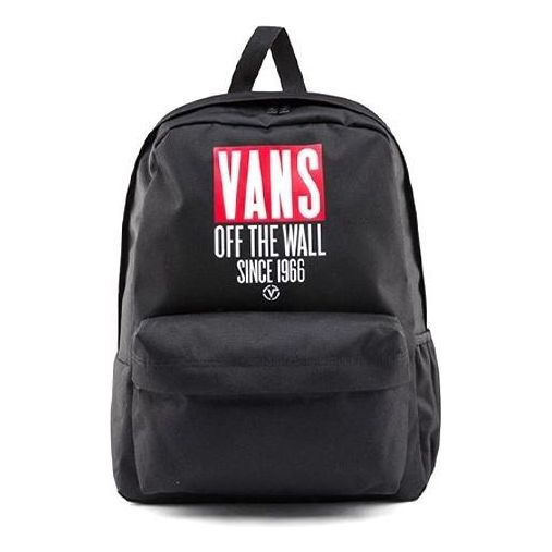 Vans Classics Logo Backpack 'Black Red White' VN0A3QT1BLK