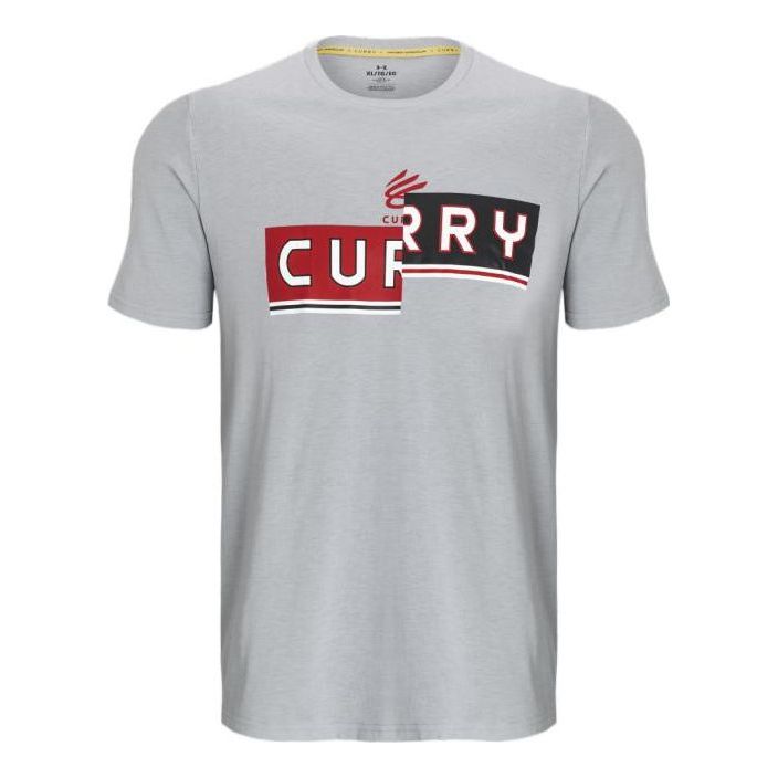 Under Armour Curry Logo Basketball T-shirt 'Grey' 1377543-011