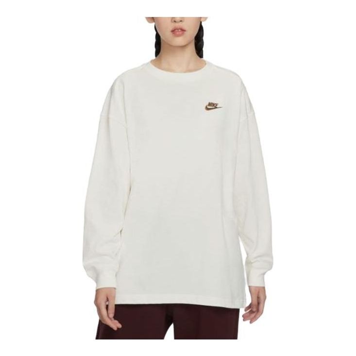 (WMNS) Nike Sportswear Essential Long Sleeve Top 'White' HJ0838-133