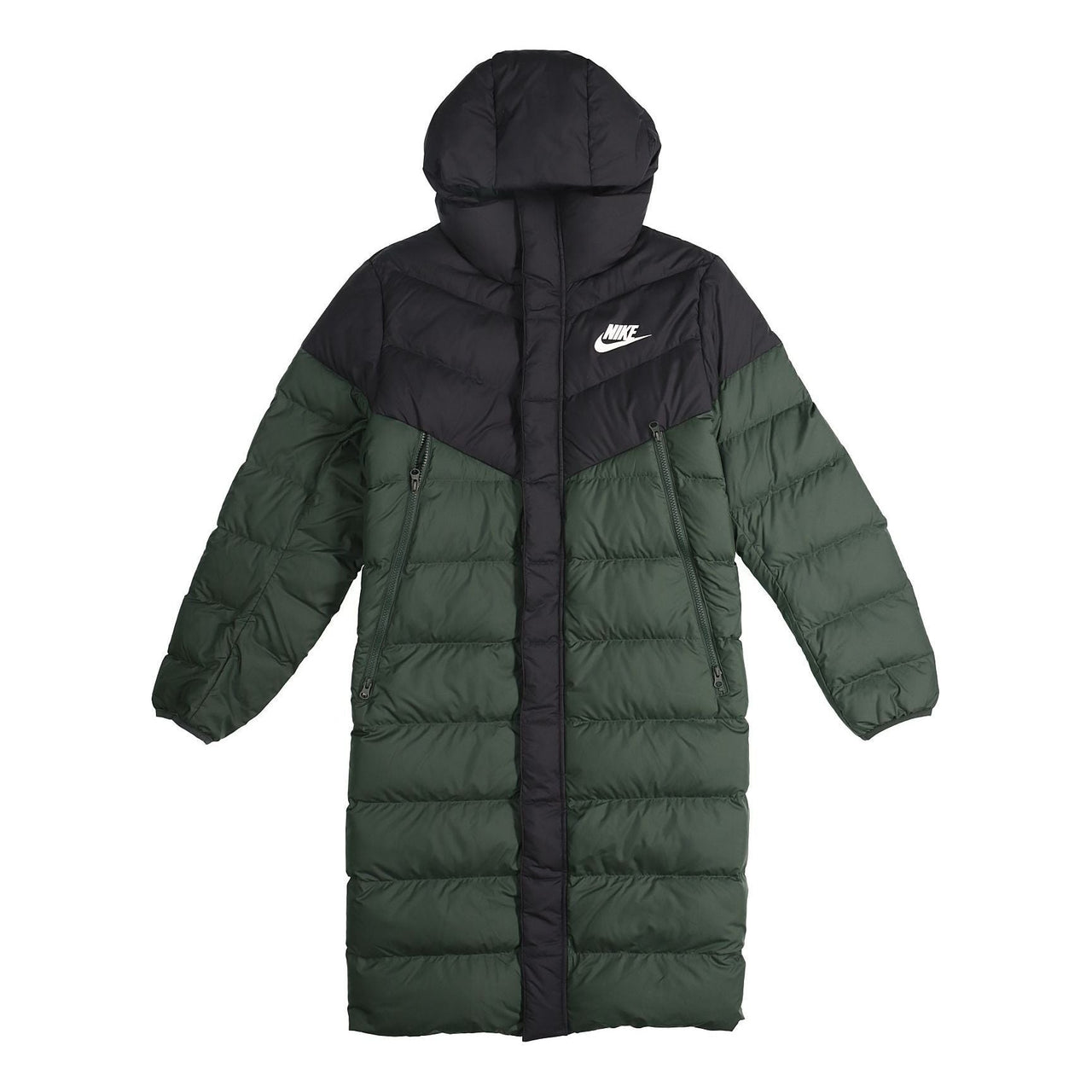 Nike Sportswear Windrunner Down Fill Long hooded down Jacket Green AA8854-045